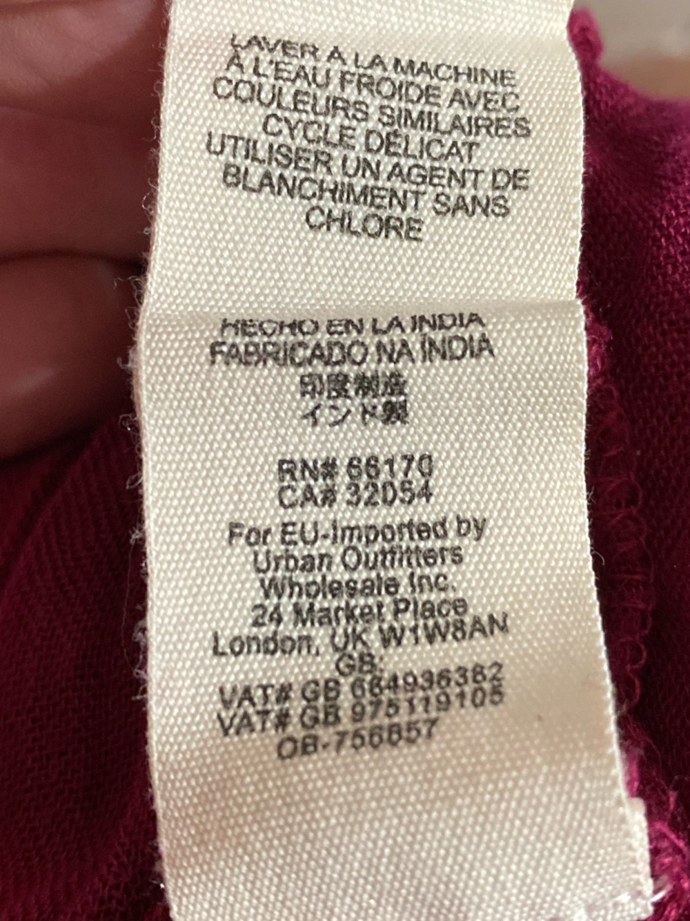 Free People Floral Embroidered Folk Gauzey Midi Dress S Cranberry Red Peasant - Picture 14 of 14
